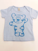 Tegerbär T'Shirt hellblau Flockdruck