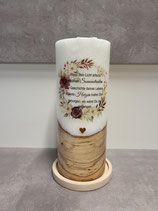 Trauerkerze mit Teelicht Holzeinleger 20x8 cm 5015 1015