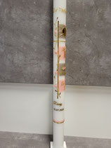 Taufkerze schmal 50cm rosa,taupe 5015 36