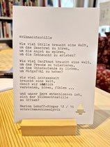 Weihnachtsstille Lyrikpostkarte Weihnachten