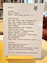 Leise Lyrikpostkarte Weihnachten