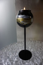 Candelabro diffusore alto decorato a mano nero