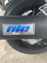 Autocollant "MIG" en aluminium pour pot d'échappement moto