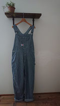 商品名：Brooklyn Overalls  ブルックリンオーバーオール（ヒッコリーストライプ）サイズ：Ｍ　(Used) Made in USA （商品番号：P-004）