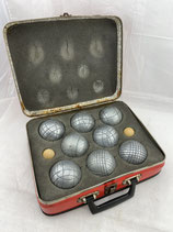 Boule-Kugeln Petanque vintage mit Koffer. Art. 2331