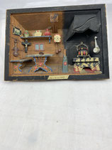 Erzgebirge Miniaturen Volkskunst Wandbild Bauernstube. Art.-Nr. 2494