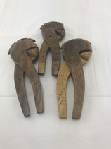 Nussknacker Holz 50/60er Jahre, 3-er Set handgeschnitzt. Art.-Nr. 969