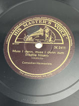 Schellack Platte Muss i den  muss i denn zum Städtle hinaus Ach wie ist's möglich dann Comedian Harmonists. Art.-Nr. 5260