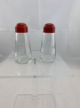 Salz- und Pfefferstreuer Glas "Knorrli"-Signet 40/50er Jahre. Art.-Nr. 1593