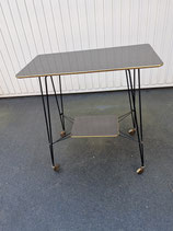 Beistelltisch 50/60er Jahre Barwagen Clubtisch Metallgestell auf Rollen. Art.-Nr. 3393