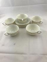 Ornamin Geschirr Tassen Unterteller 5er-Set. Art.-Nr. 1549