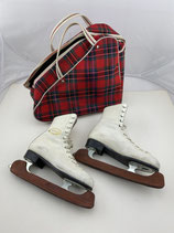 Schlittschuhe Vintage Damen Gr. 38 HUDORA Leder GRAF. Art.-Nr. 2342