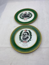 Jim Clark 1965 Weltmeister B.M.C. Cooper 1965 Weissblech-Teller. Art.-Nr. 4030