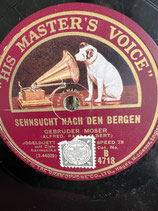 Schellack Platte Schweizer Volksweisen Gesang  Jodel. Art.-Nr. 4770