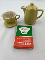 Spielzeug Geschirr Vintage Kaffeekrug mit Melitta-Filter. Art.-Nr. 2731