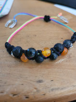 Bracelet diffuseur Ambre, Oeil de faucon, Pierres de lave