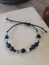 Bracelet diffuseur onyx et Pierres de lave