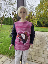 Pullover Gr. 152 Pferdepanel Herz