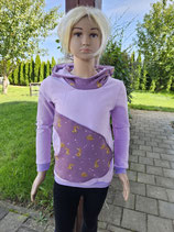 Hoodie flieder mit Tasche Hase Gr. 122