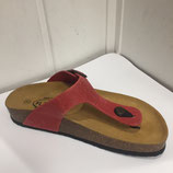 Sandales Plakton CP bolero, cuir mat - rouge