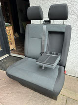 VW T6 / T5 Beifahrerdoppelsitzbank Stoff SIMORA mit Klapptisch