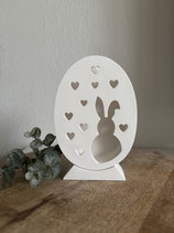 beleuchtetes Osterei "Hase mit Herz"