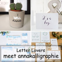 Letter Lovers: annakalligraphie mit einer Anleitung für Lettering auf einem Betonblumentopf