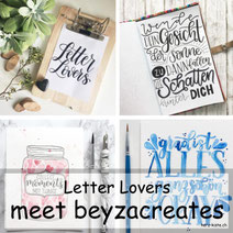 Letter Lovers beyzacreates zu Gast - mit einer Anleitung für ein DIY Klemmbrett für deine Letterings