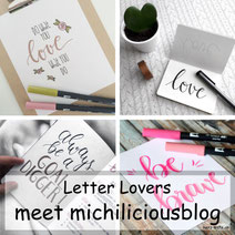 Letter Lovers: michiliciousblog zeigt eine Anleitung für Schatten beim Lettering