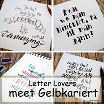 Letter Lovers: gelbkariert zeigt, wie du verschiedene Techniken miteinander verbindest