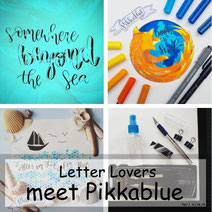 Letter Lovers: pikkablue zeigt den Noppenfolienhintergrund