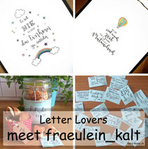 Letter Lovers - fraeulein_kalt zu Gast mit einer Anleitung für selbstgemachte Glückskekse mit geletterten Sprüchen