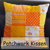Patchwork Kissen in Orange