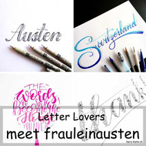 Letter Lovers: frauleinausten zeigt Faux Calligraphy mit Blumen