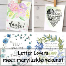 Letter Lovers in der Herz-Kiste: maryluskleinekunst zu Gast mit einer Anleitung für ein gelettertes Herzbild - Mein liebes Kind