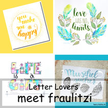 Letter Lovers: fraulitzi zeigt Lettering mit einem Kosmetikschwämmchen