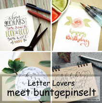 Letter Lovers - buntgepinselt zu Gast mit einer Anleitung für lockere Aquarellblumen