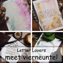 Letter Lovers: vierneuntel zeigt ein Zitat mit Aquarelllhintergrund