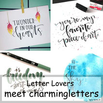 Letter Lovers: charmingletters zeigt ein Feder Blending und plastische Buchstaben