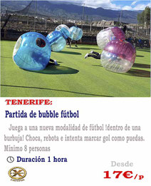 jugar al futbol burbuja en tenerife