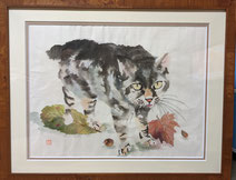 猫の日本画