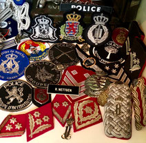 Luxembourg Police Patches Display