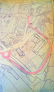 Le boulevard projeté autour du lycée de Saint-Just (Source : AML 937WP/2. Communiqué par Josette Frolon)