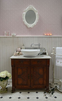 Waschtische mit Marmorplatte - Land & Liebe Badmöbel Landhaus