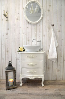 Weiße Waschtische - Land & Liebe Badmöbel Landhaus