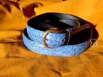ceinture en cuir de carpes de dombes