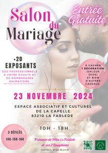 Salon du Mariage à La Farlède 2024 - 23 Novembre 2024