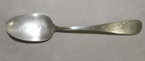 Speiselöffel, 800er Silber,Halbmond Krone, Adler, Monogram 37,0 g. 