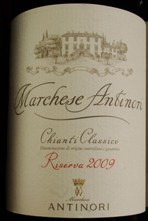 marchese antinori riserva 2009