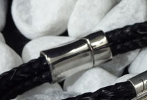 Edelstahl-Magnetverschluss mit Sicherung im Armband
